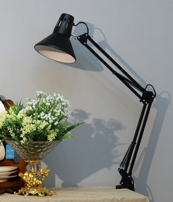 마초 클램프 집게, 책상스탠드 (화이트, 블랙)